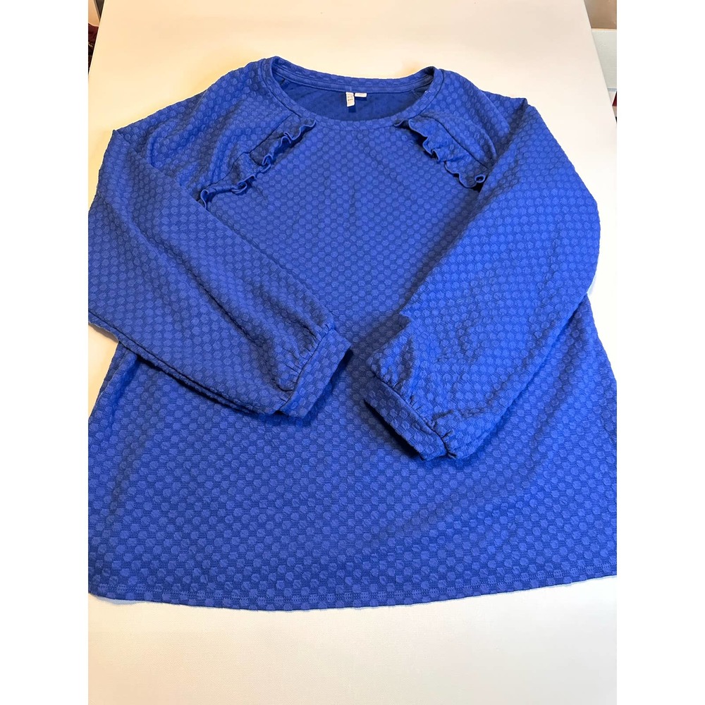 Elle blue long sleeve blouse-NWT-XL